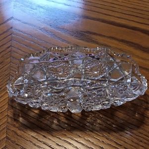 Crystal serving dish